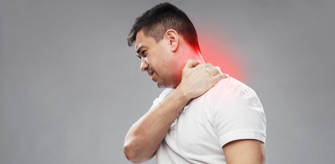 unhappy man suffering from neck pain Neck Pain and Whiplash